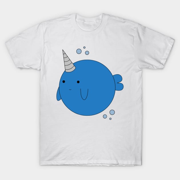 Puffy Narwhale T-Shirt by Ramateeshop